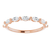 14K Rose 1/2 CTW Natural Diamond Anniversary Band